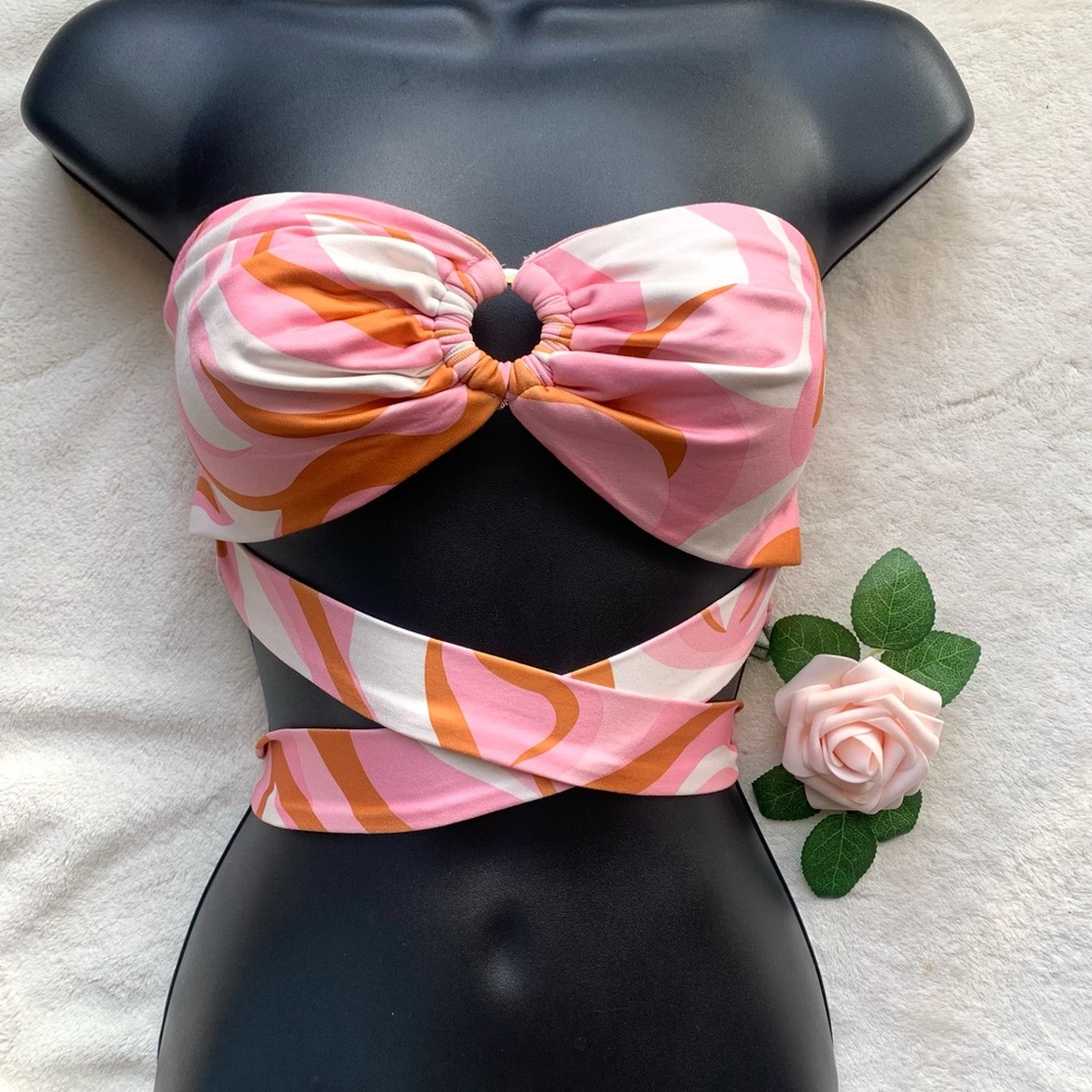 NWOT Princess Polly tie-waist strappy bandeau top